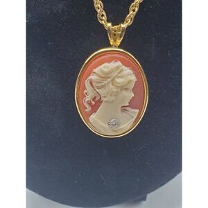 Vtg 18" Cameo Necklace Greatest Masterpiece